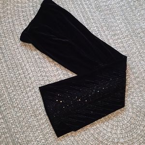 Velour bling pull on pants